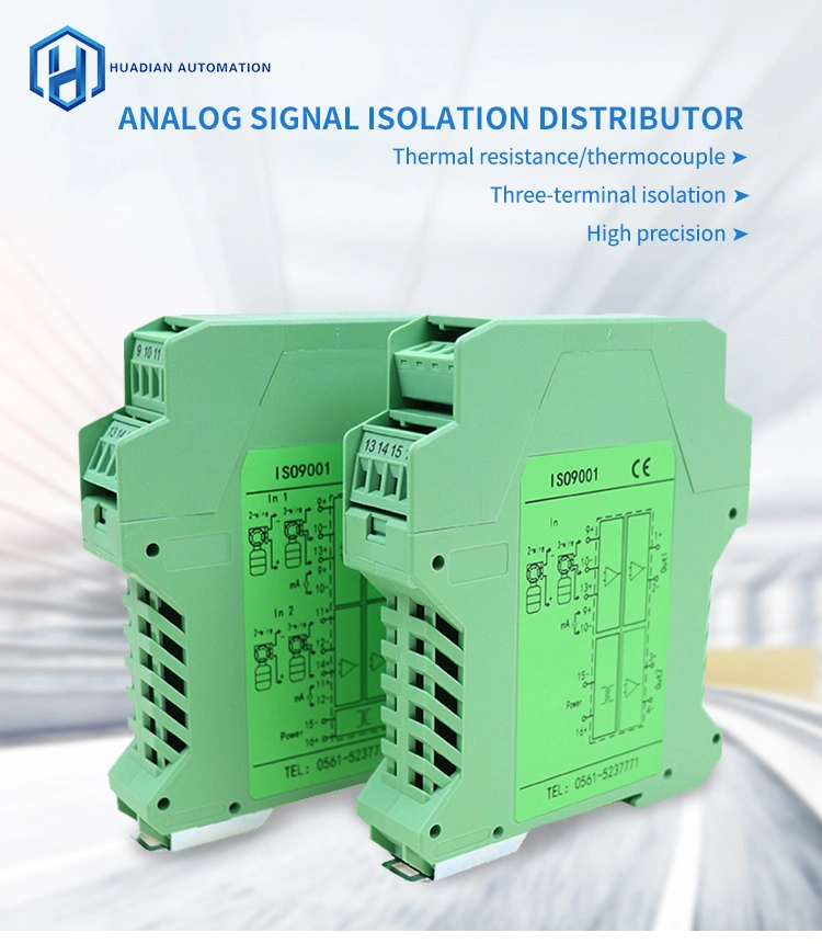 Signal Isolation Transmitter 4-20mA DC Signal Isolator Analog Input 0-10V Output