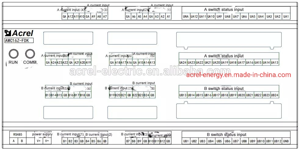 Multi Channel 48 Circuits DC Energy Meter for Telecommunication Station