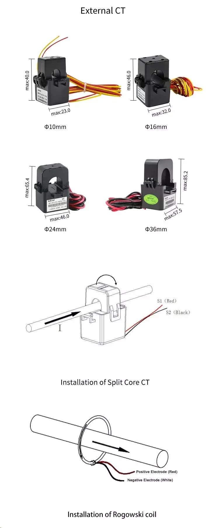 ACR10r-Dxxte3 Three Phase Three Wire PV/Solar Inverter Energy Meter